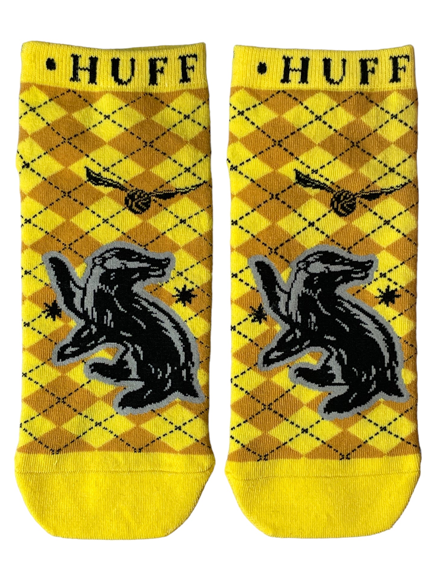 Harry Potter Hufflepuff Argyle Shoe Liners Ladies Socks