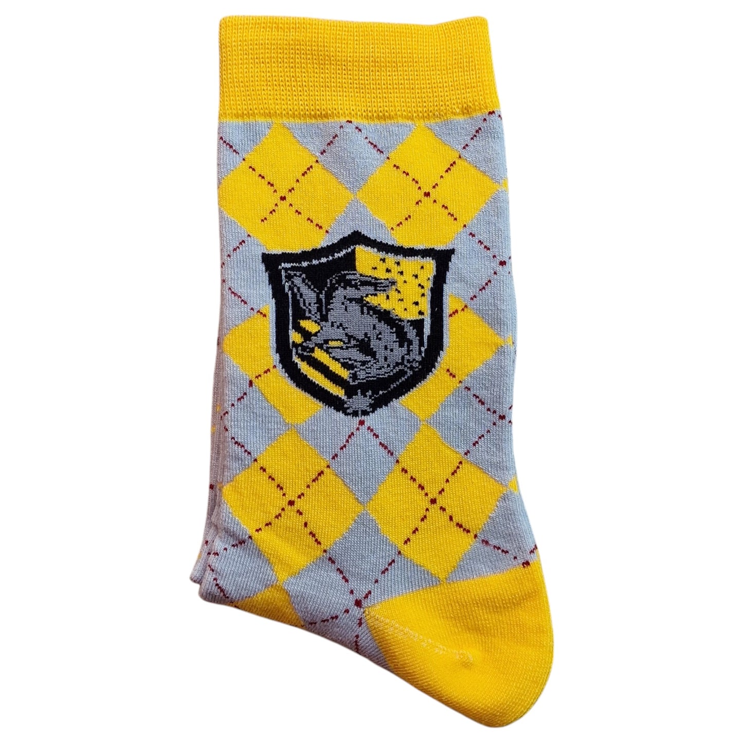 Hufflepuff Badger School House Argyle Pattern Soft Ladies Socks