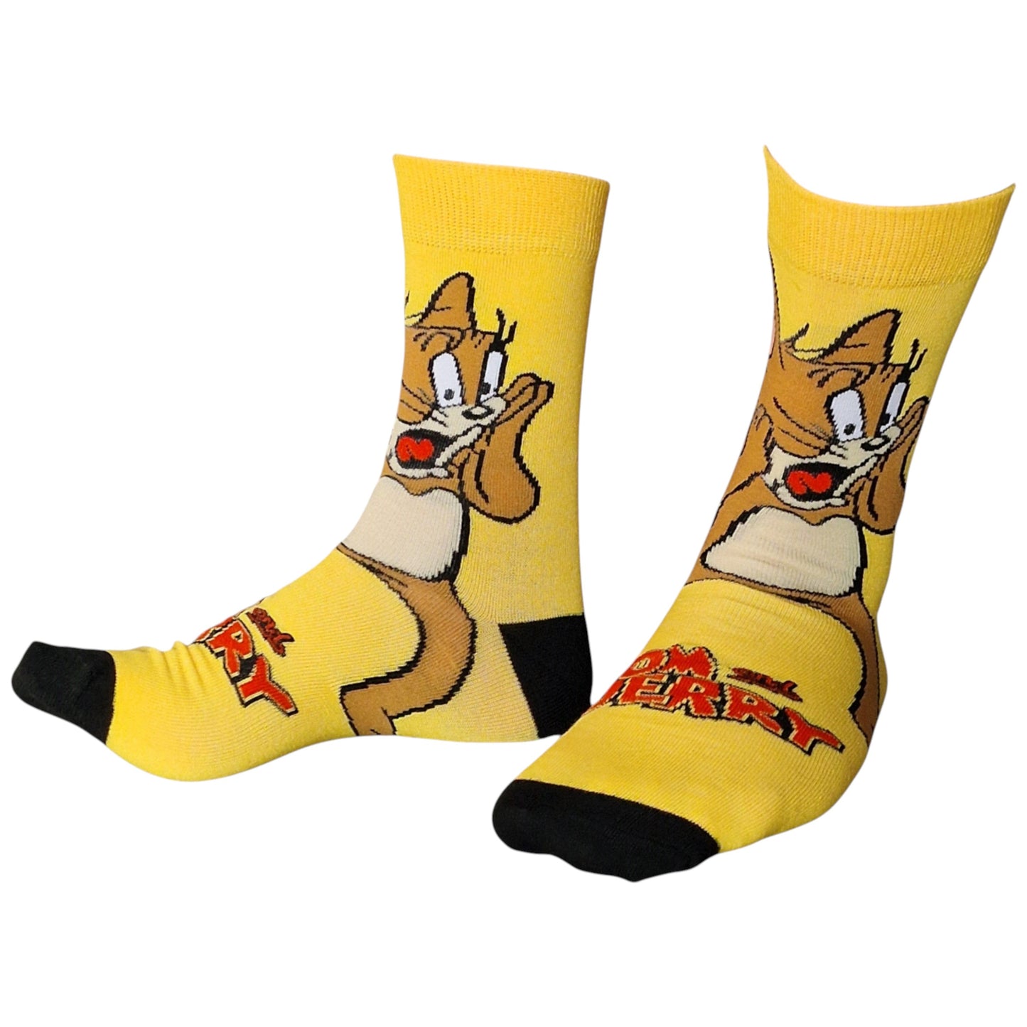 Tom & Jerry Panicking Mouse Cartoon Rodent Mens Yellow Socks & Wax Melts Gift Set