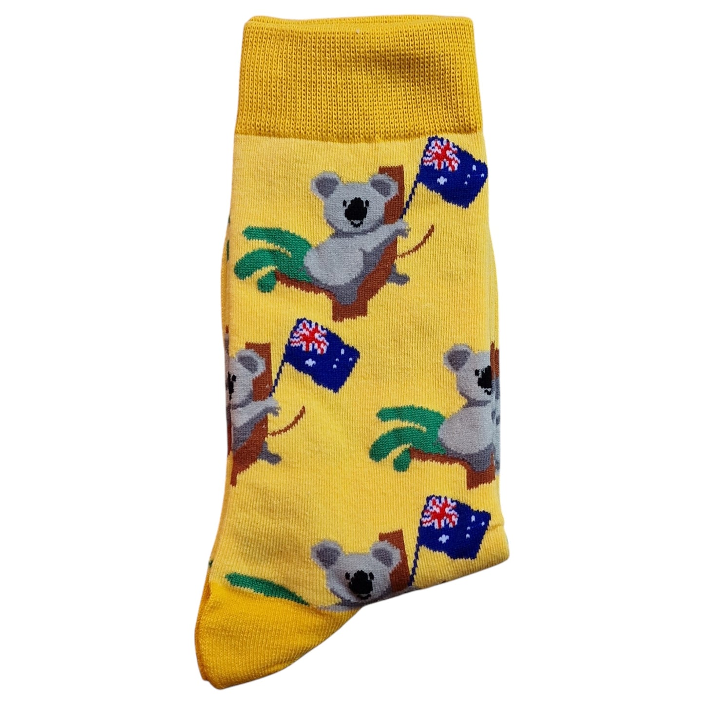 Proud Patriotic Australian Koala Waving The Aussie Flag Mens Socks
