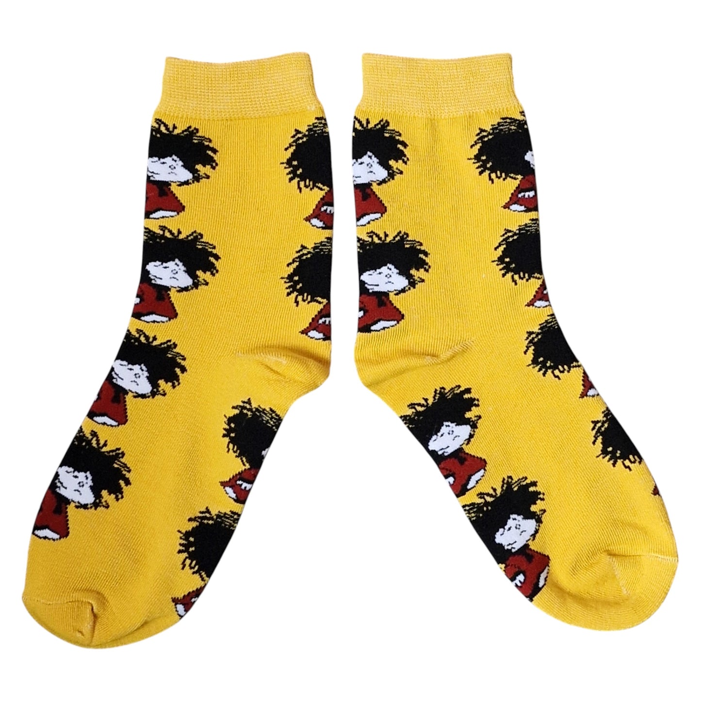 Mafalda My Messy Hair Has Freedom Of Expression Ladies Yellow Sock Shack Socks