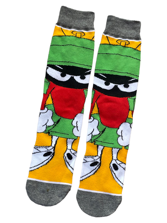 Marvin The Martian Cartoon Alien Mens Socks