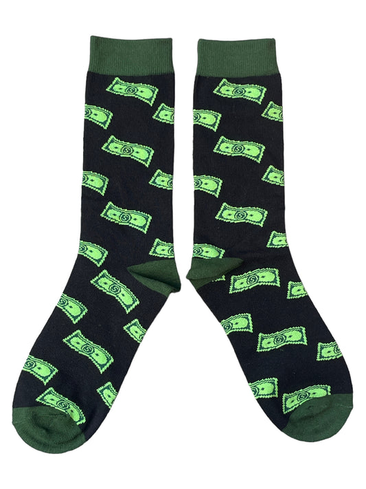 Shower Of Cash Notes US Dollars Mens Socks