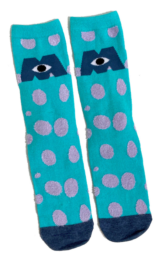 Monsters, Inc Classic Spotty Blue Ladies Socks