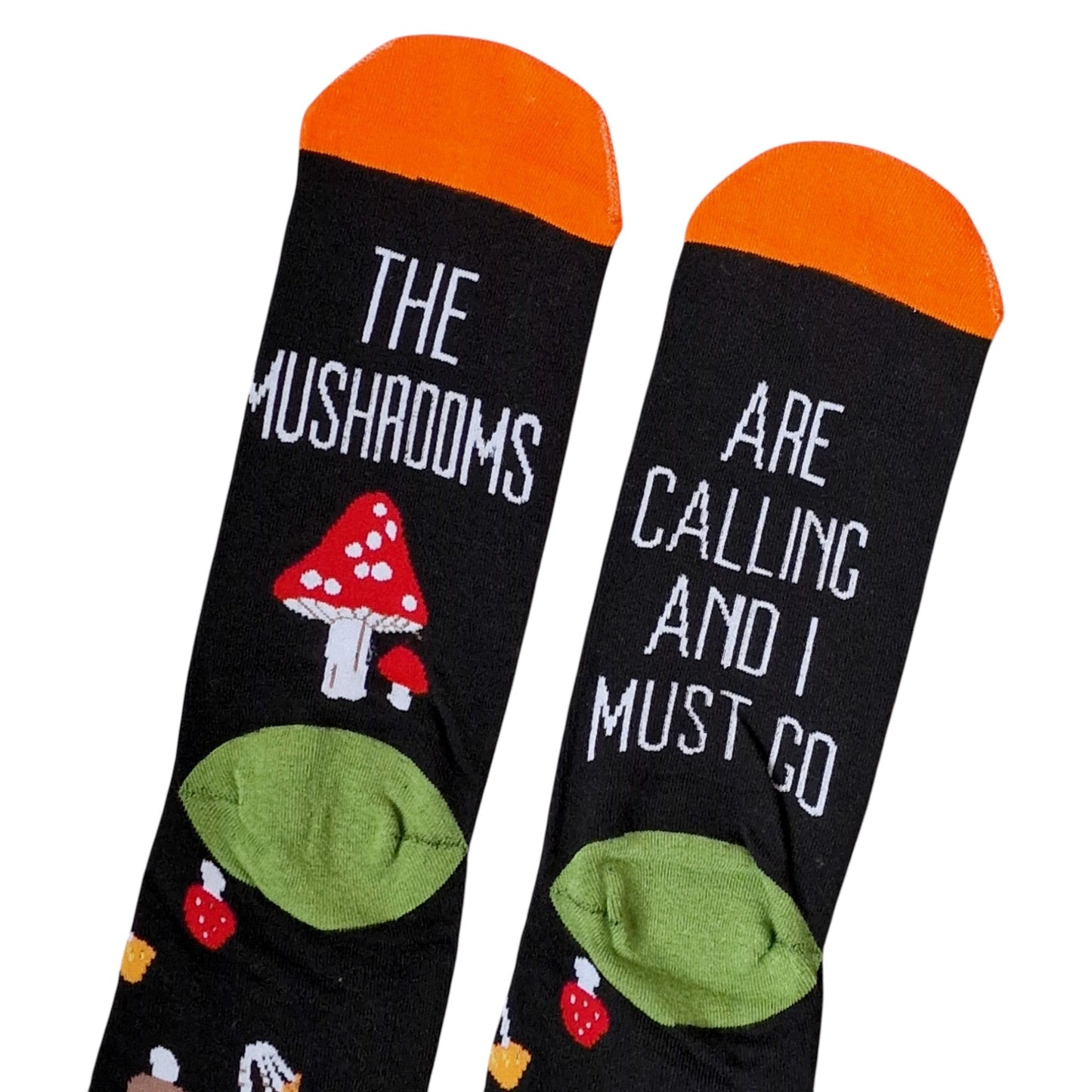 The Mushrooms Are Calling  Dark Autumn Forest Mens Black Socks & Wax Melts Gift Set