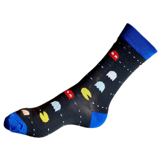 Pac Man Chasing Ghosts Girl Gamer Ladies Socks