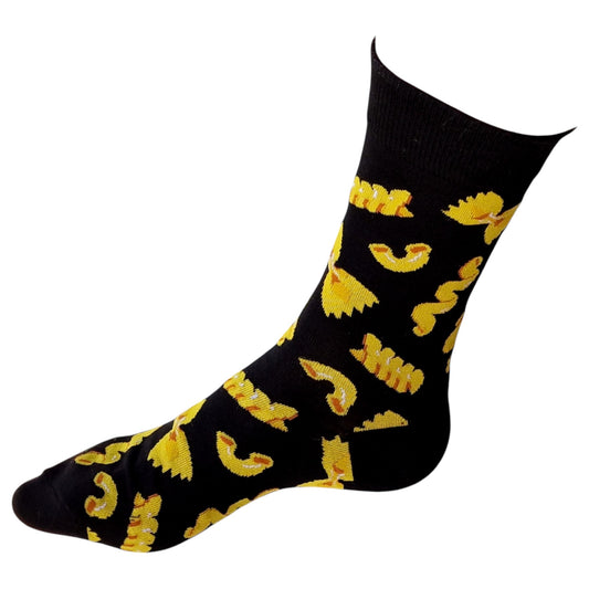 Penne to Fafalle Cascading Pasta Shapes Italian Chef Food Mens Socks