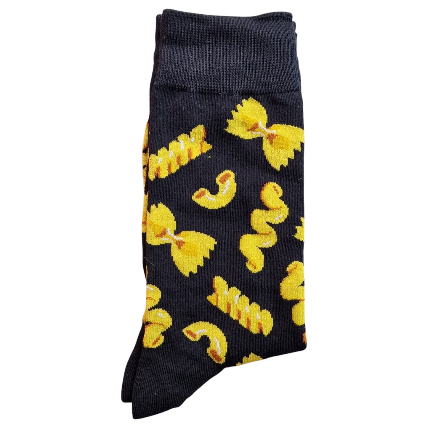 Penne to Fafalle Cascading Pasta Shapes Italian Chef Food Mens Socks