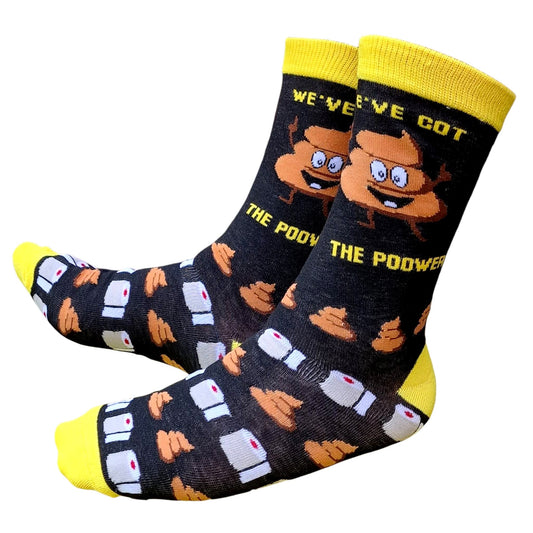 We've Got The Poo-wer Septic Tank Drain Sewage Mens Black Socks
