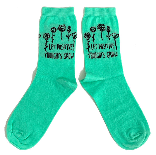 Damen-Socken „Positive Thoughts Grow Gardener“ zum Wohlfühlen