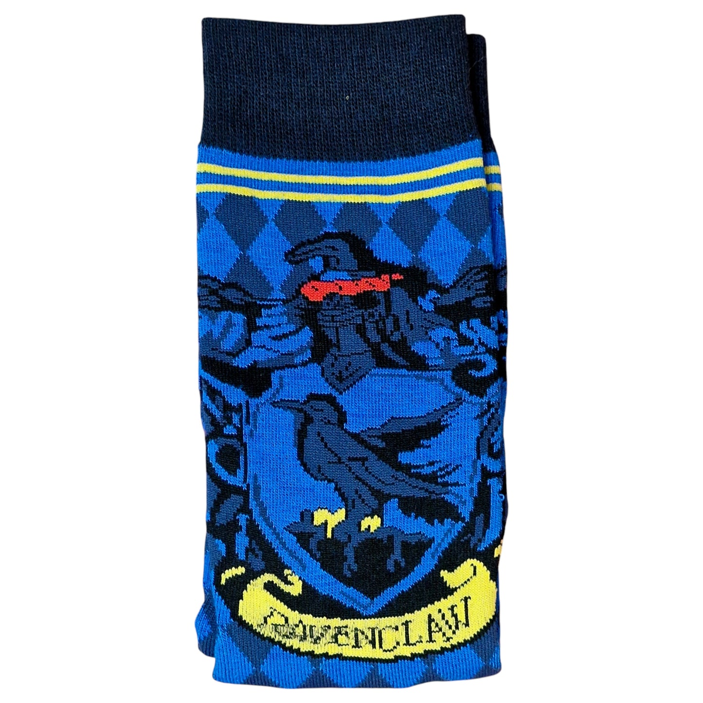Harry Potter Ravenclaw Wit: Blue & Bronze Eagle Crest Wisdom Ladies Socks