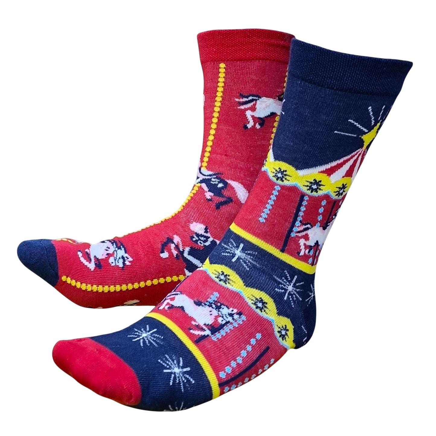 Carousel Magic Roundabout Fairground Horses Odd Ladies Socks Wax Melts Gift Set