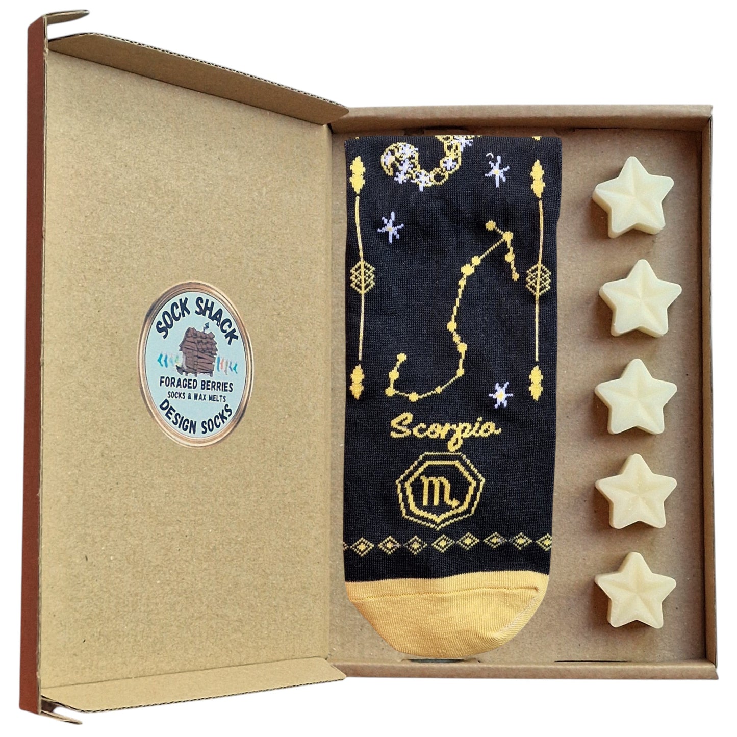 Scorpio Birthday Oct 23-Nov 21 Zodiac Star Sign Ladies Socks Wax Melts Gift Set