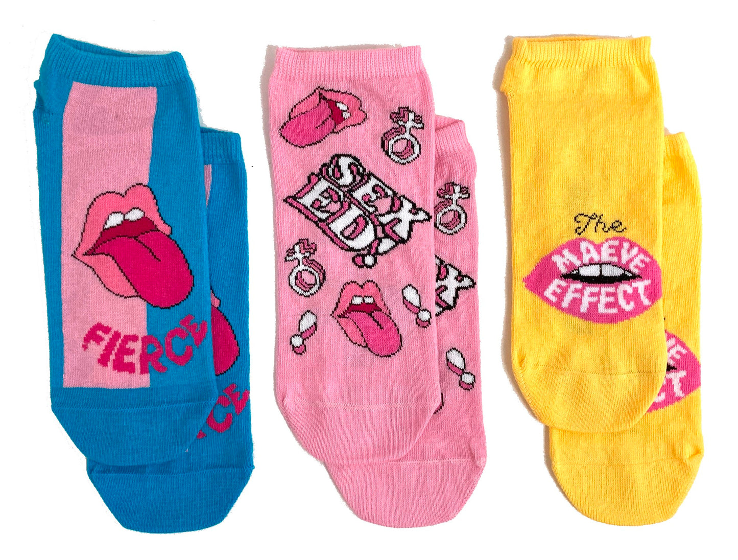 Sex Education 3 Pack Shoe Liners Ladies Socks