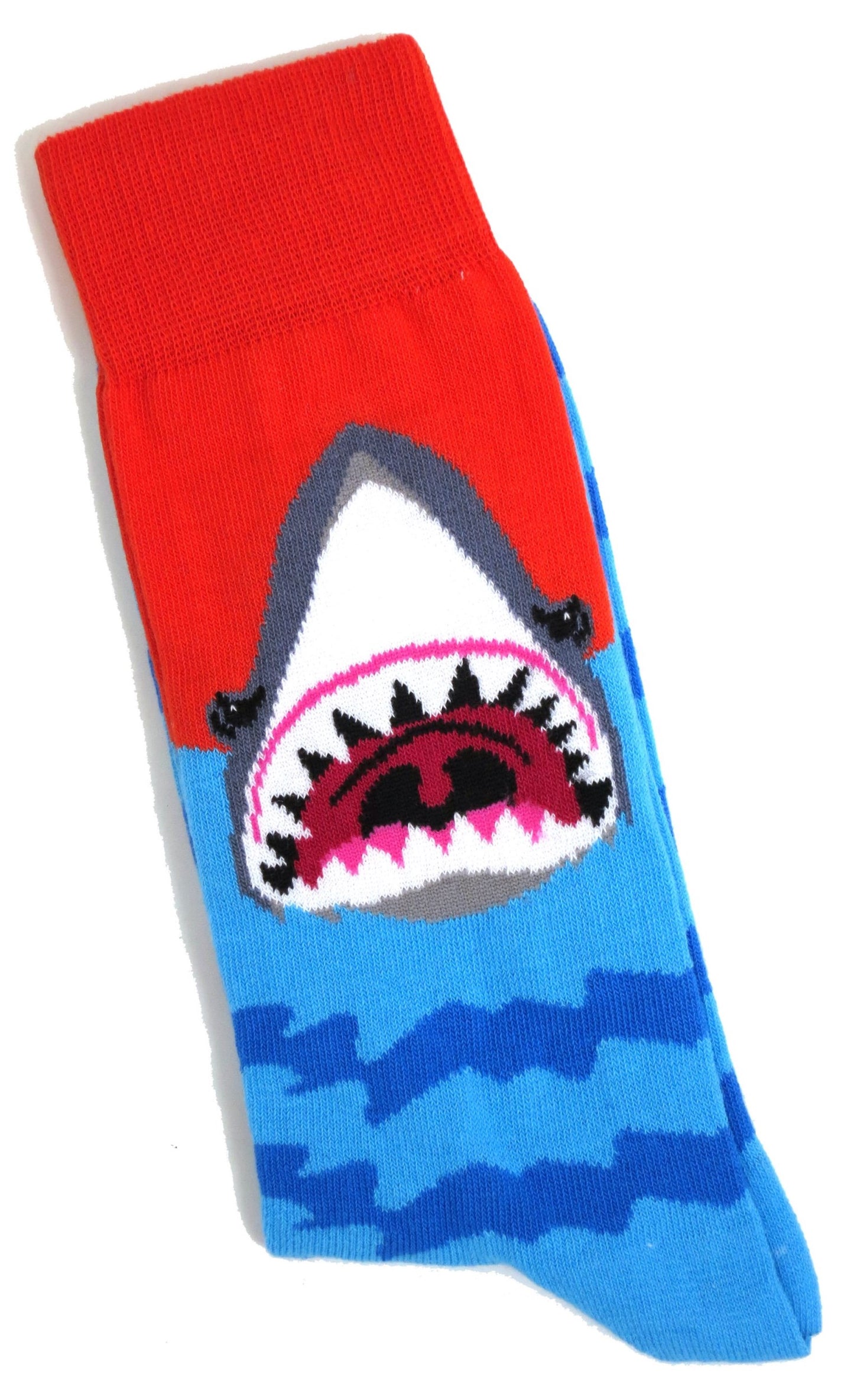 Great White Shark With Open Jaws In The Ocean Mens Bright Graphic Socks