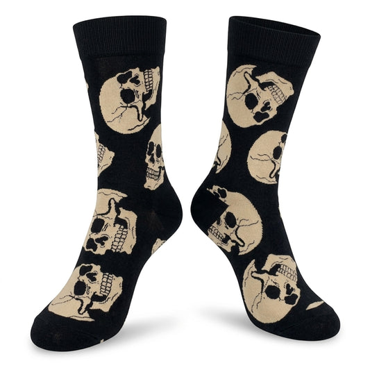 Crypt Of Anatomical Skeleton Skulls Mens Black Socks