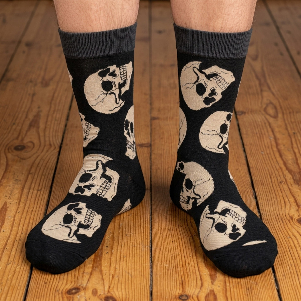 Crypt Of Anatomical Skeleton Skulls Mens Black Socks
