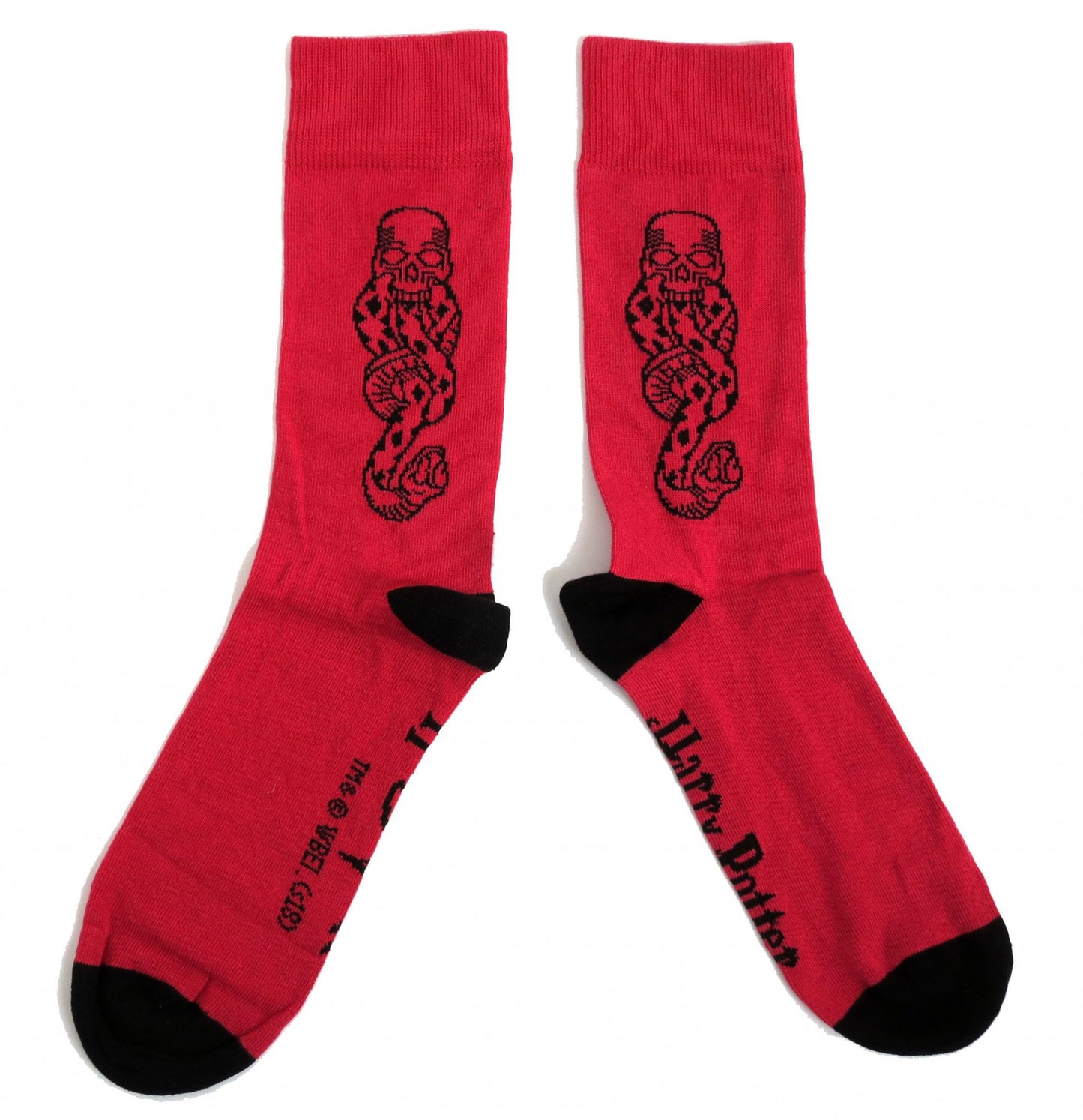 Harry Potter Skull And Snake Red Mens Socks
