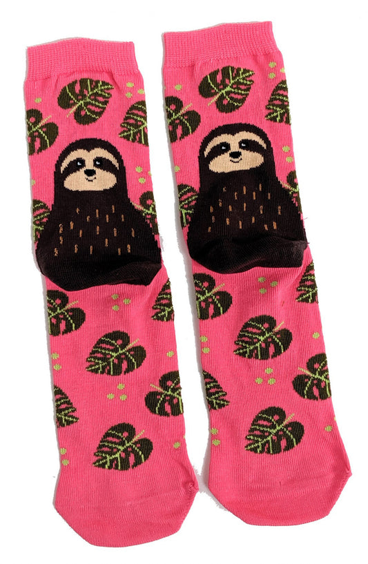 Damen Tropisches Faultier im Regenwald Rosa Socken
