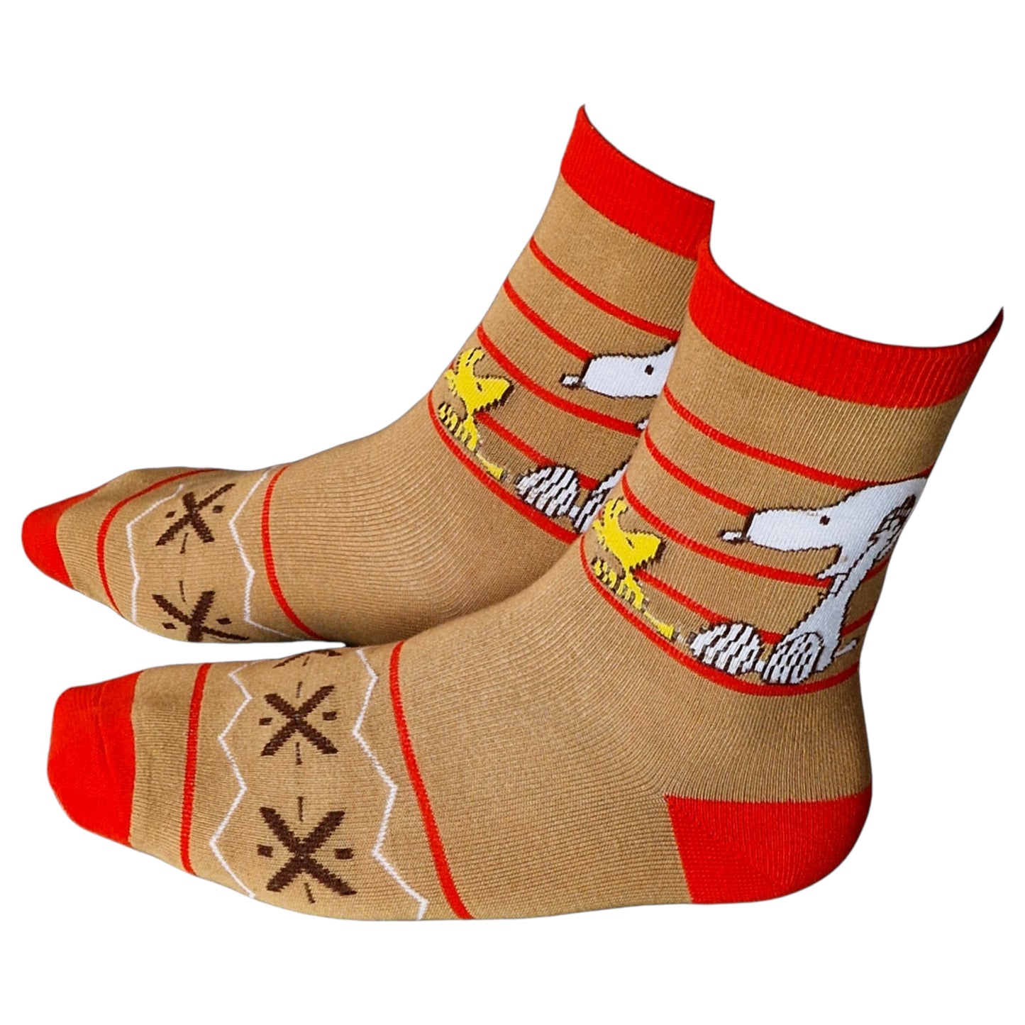 Excitable Snoopy & Woodstock Argyle Pattern Ladies Socks & Wax Melts Gift Set
