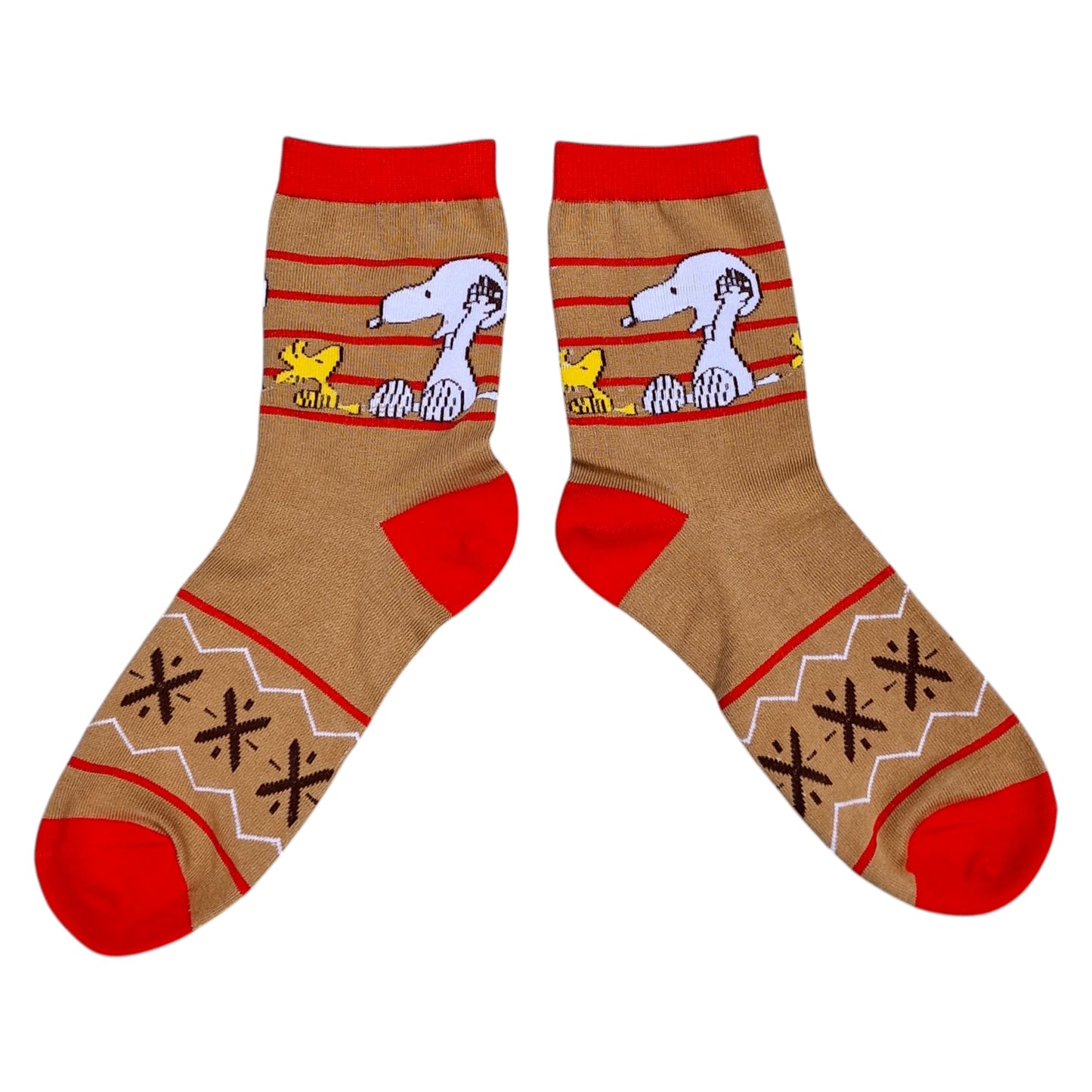 Excitable Snoopy & Woodstock Argyle Pattern Ladies Socks & Wax Melts Gift Set