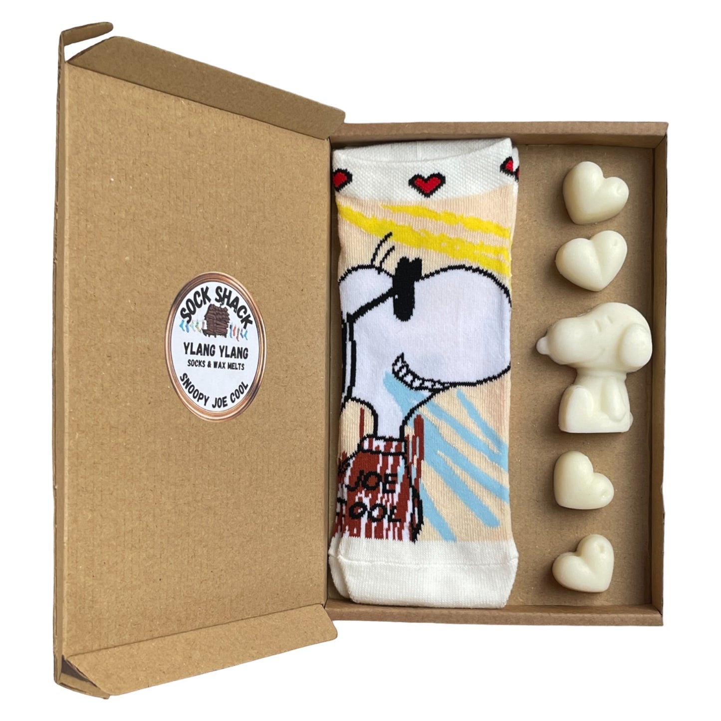 Snoopy Joe Cool Shoe Liners Ladies Socks & Wax Melts Gift Set Choice Of Fragrance