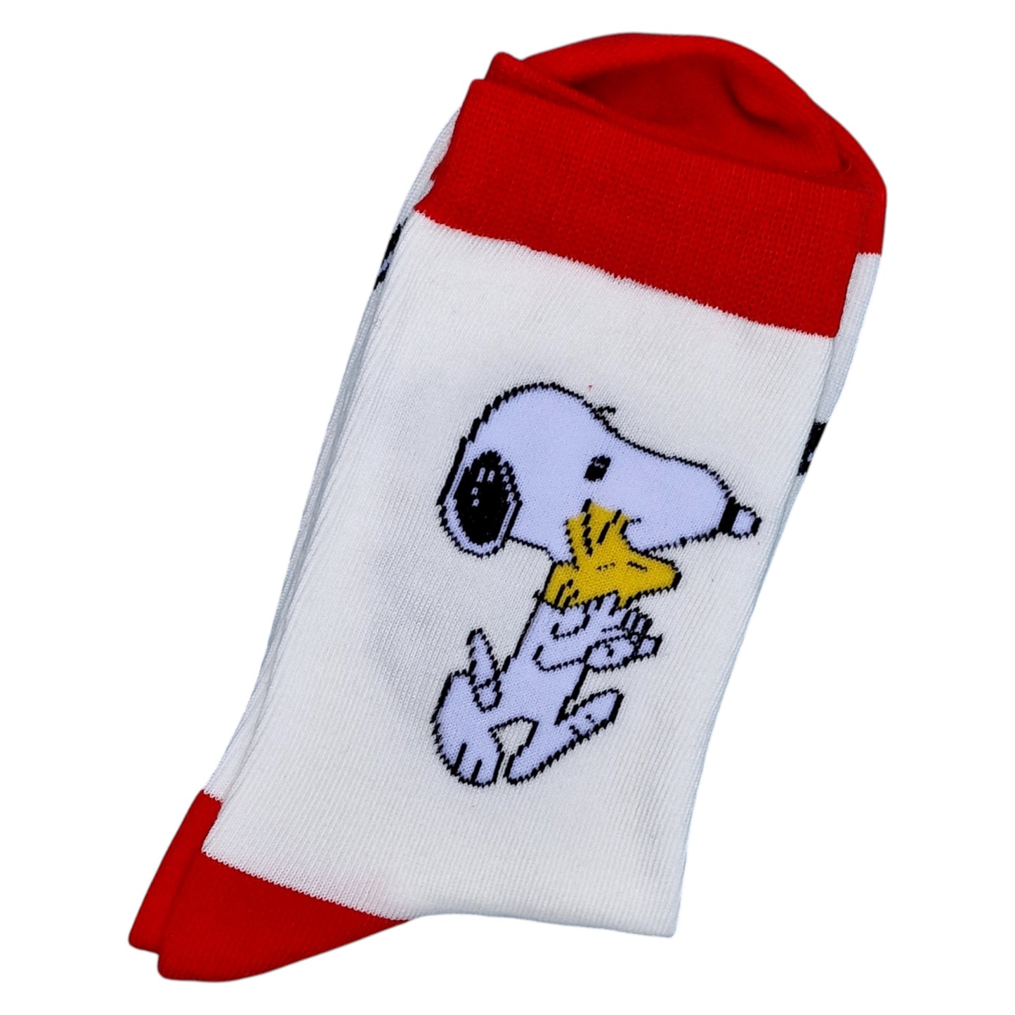 Snoopy Woodstock Zigzag Toe Peanuts Beagle Dog Mens White Sock Shack Socks