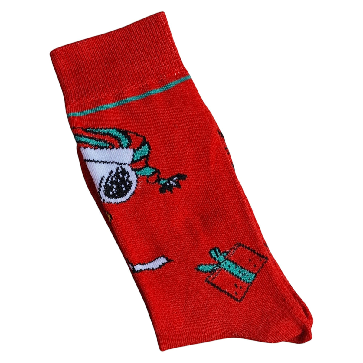 Snoopy Hugging Woodstock Festive Christmas Gifts Mens Red Socks