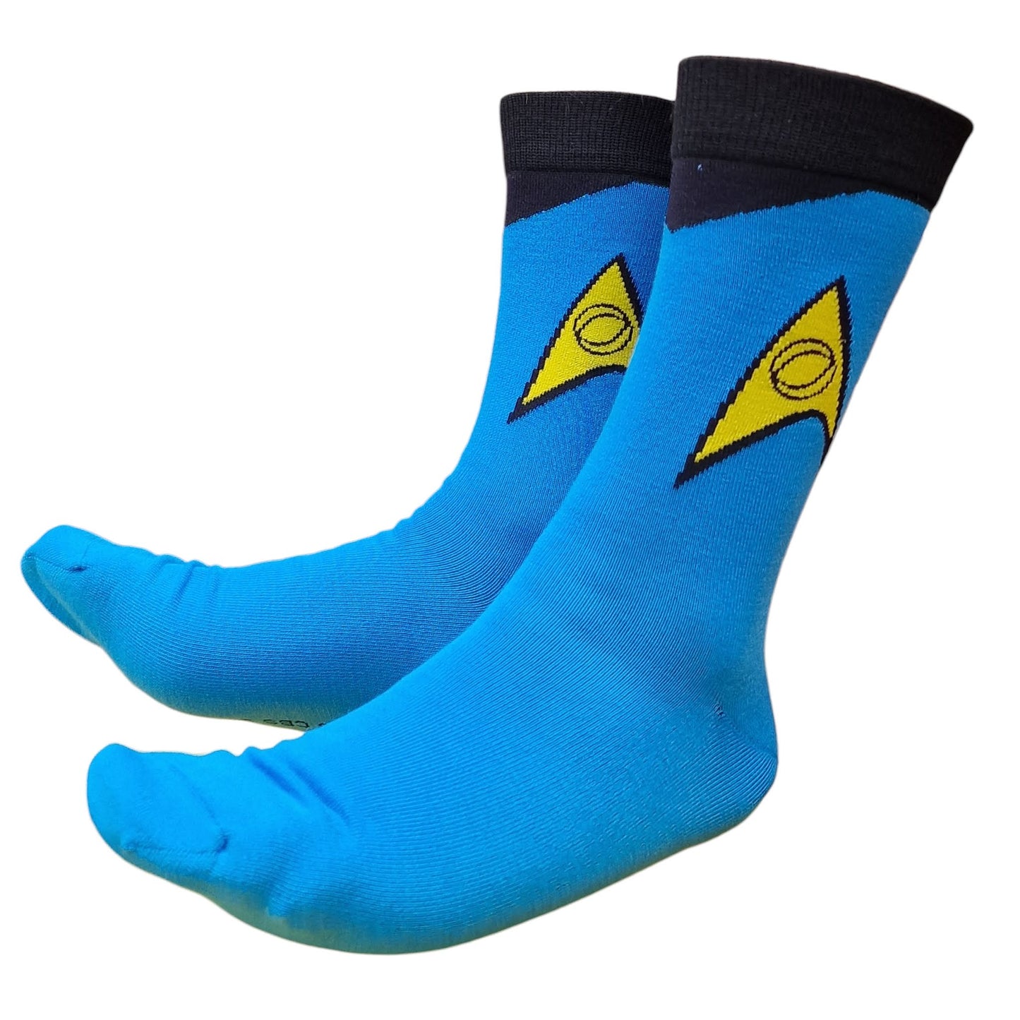 Star Trek Logo Mens Blue Socks Science/Medical Dr McCoy Mr Spock