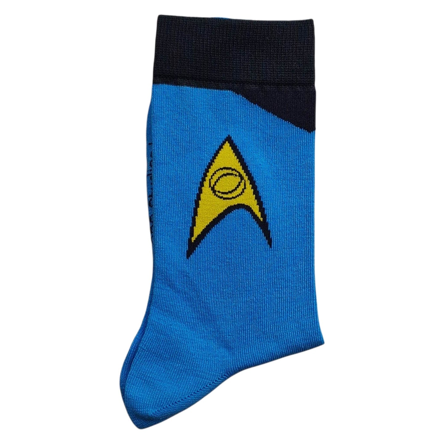 Star Trek Logo Mens Blue Socks Science/Medical Dr McCoy Mr Spock