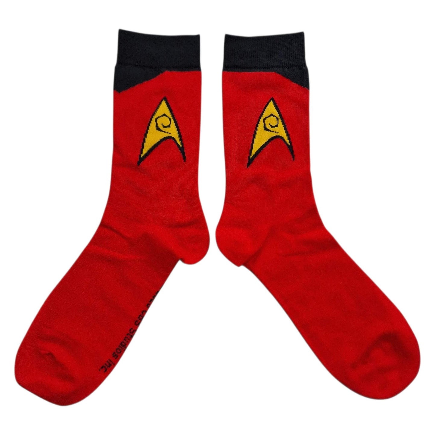 Star Trek Logo Mens Red Socks Engineering/Security/Operations Scotty