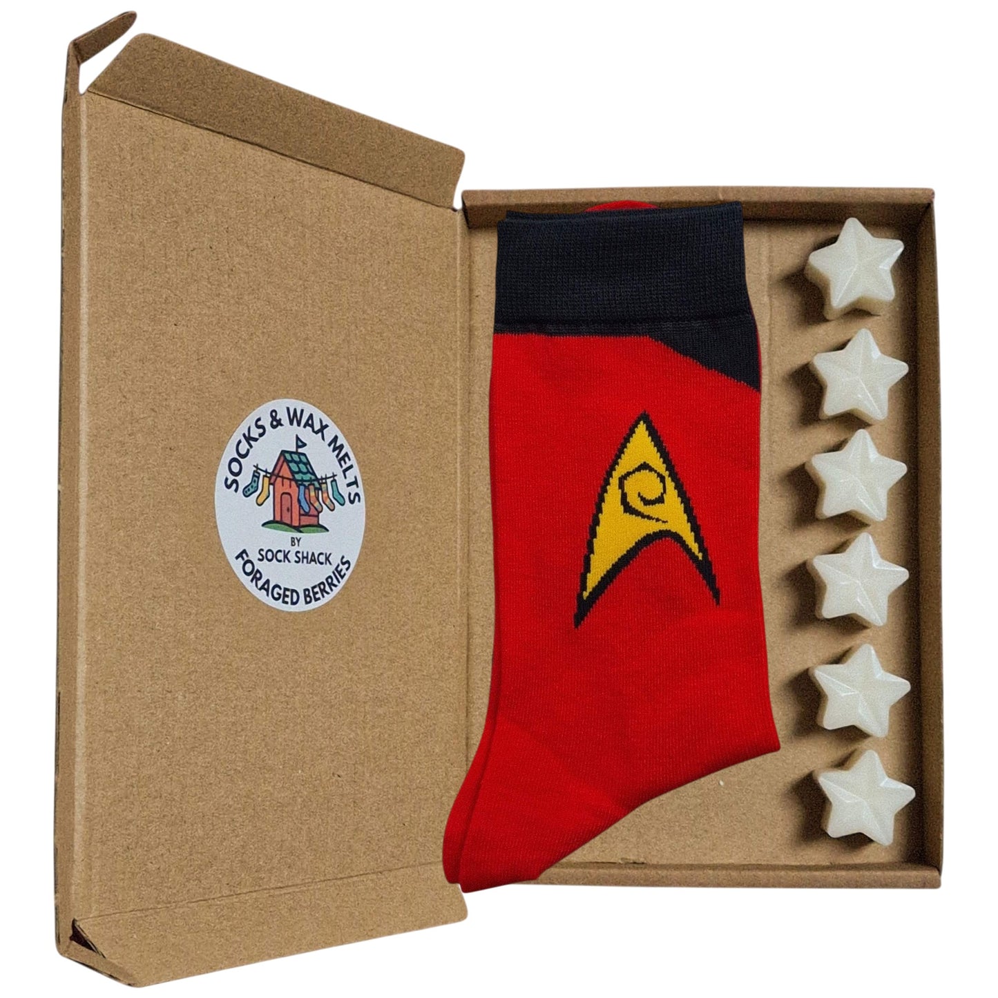 Star Trek Logo Mens Socks Wax Melts Gift Engineering/Security/Operations Scotty