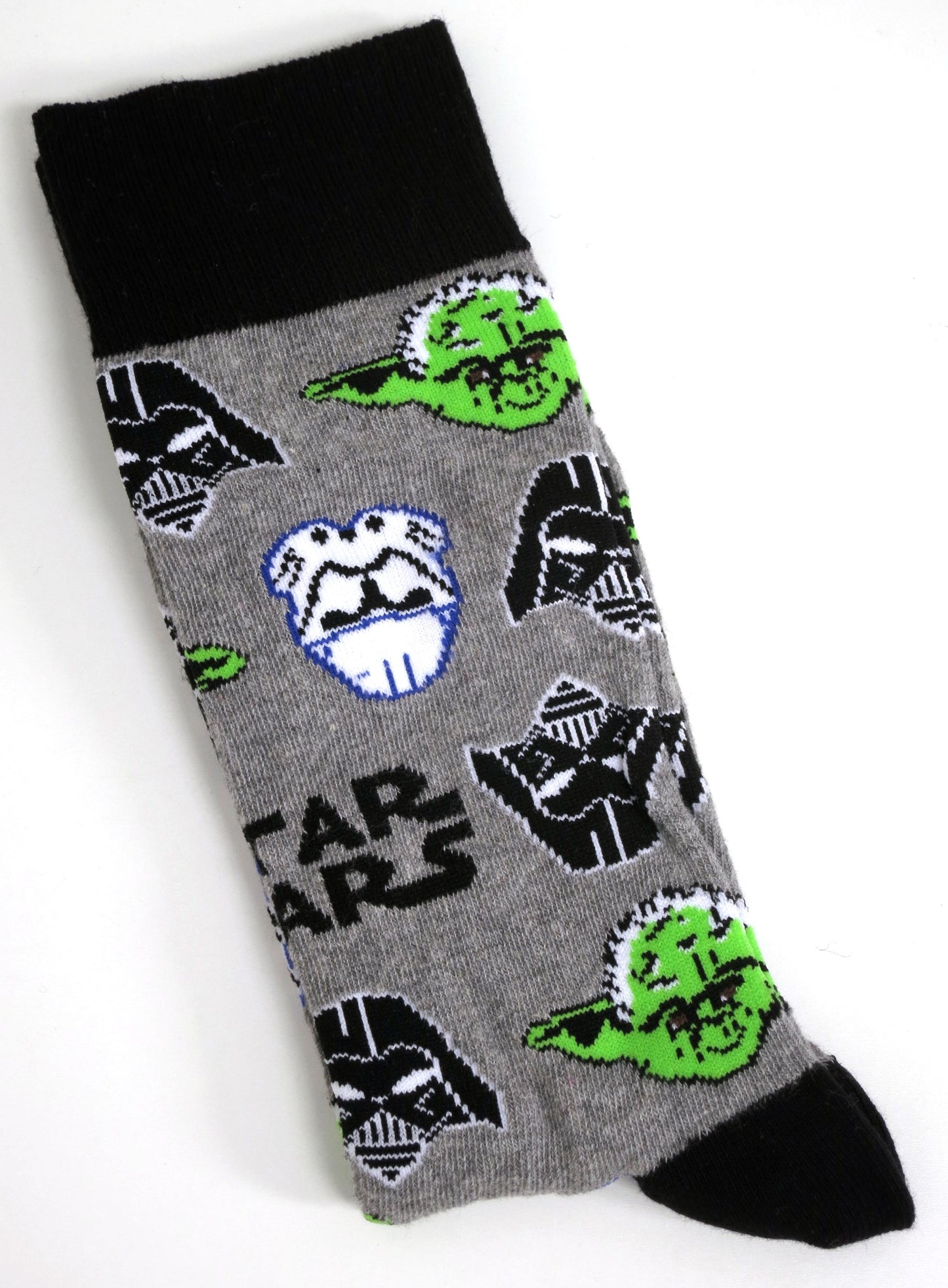 Star Wars Logo Yoda Darth Vader Stormtrooper Heads Pattern Mens Socks