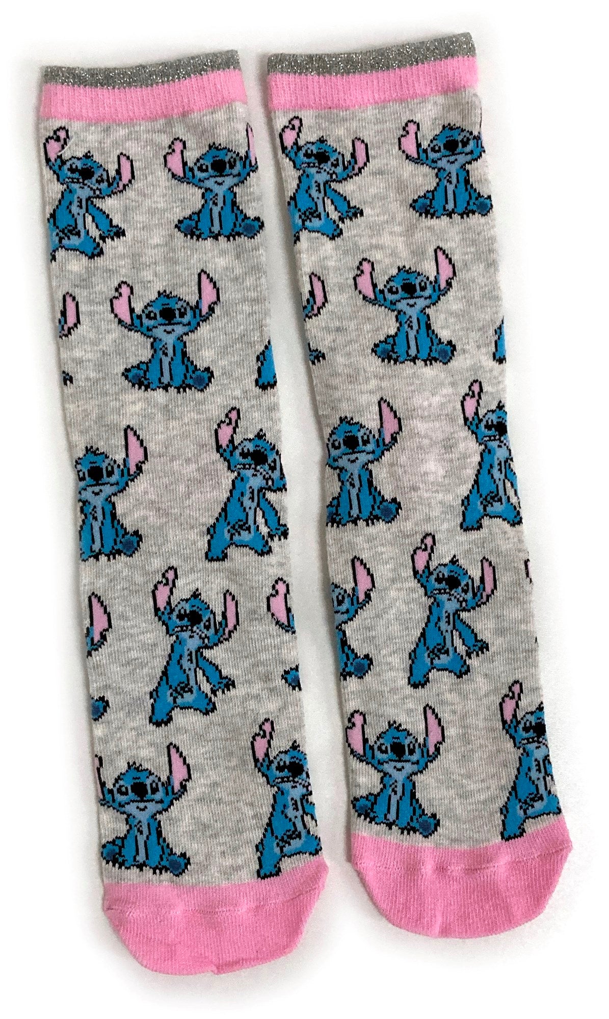 Graue Socken mit mehreren Maschen für Damen