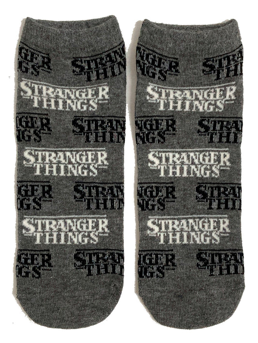 Stranger Things Title Repeat Shoe Liners Ladies Socks