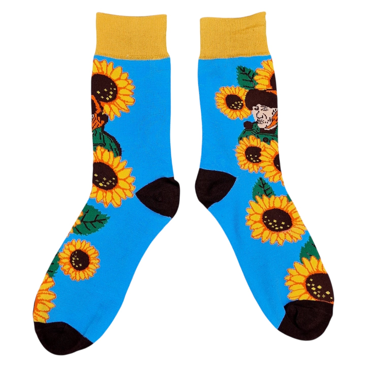 Van Gogh Sunflowers Artistic Masterpiece Mens Socks & Wax Melts Gift Set