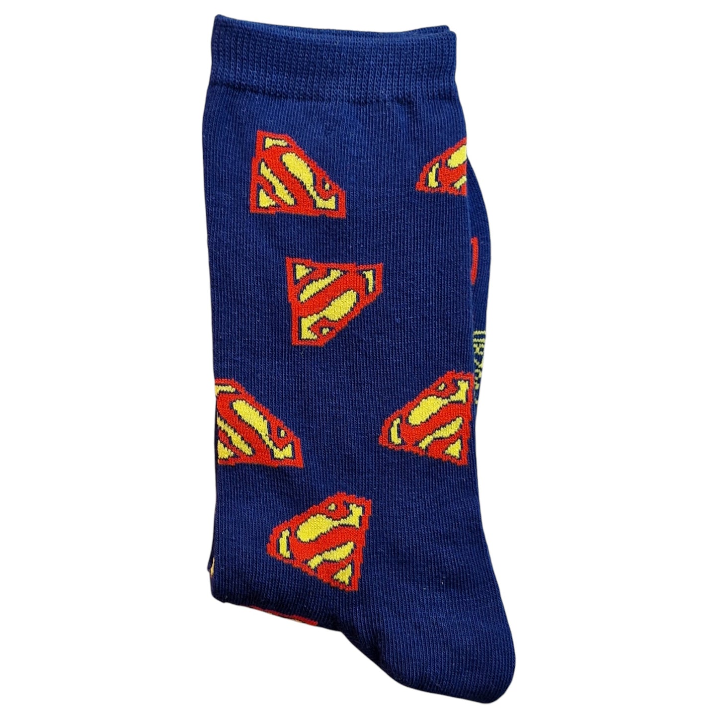 The Socks That Superman Would Wear Multi Shields Design Blue Mens
