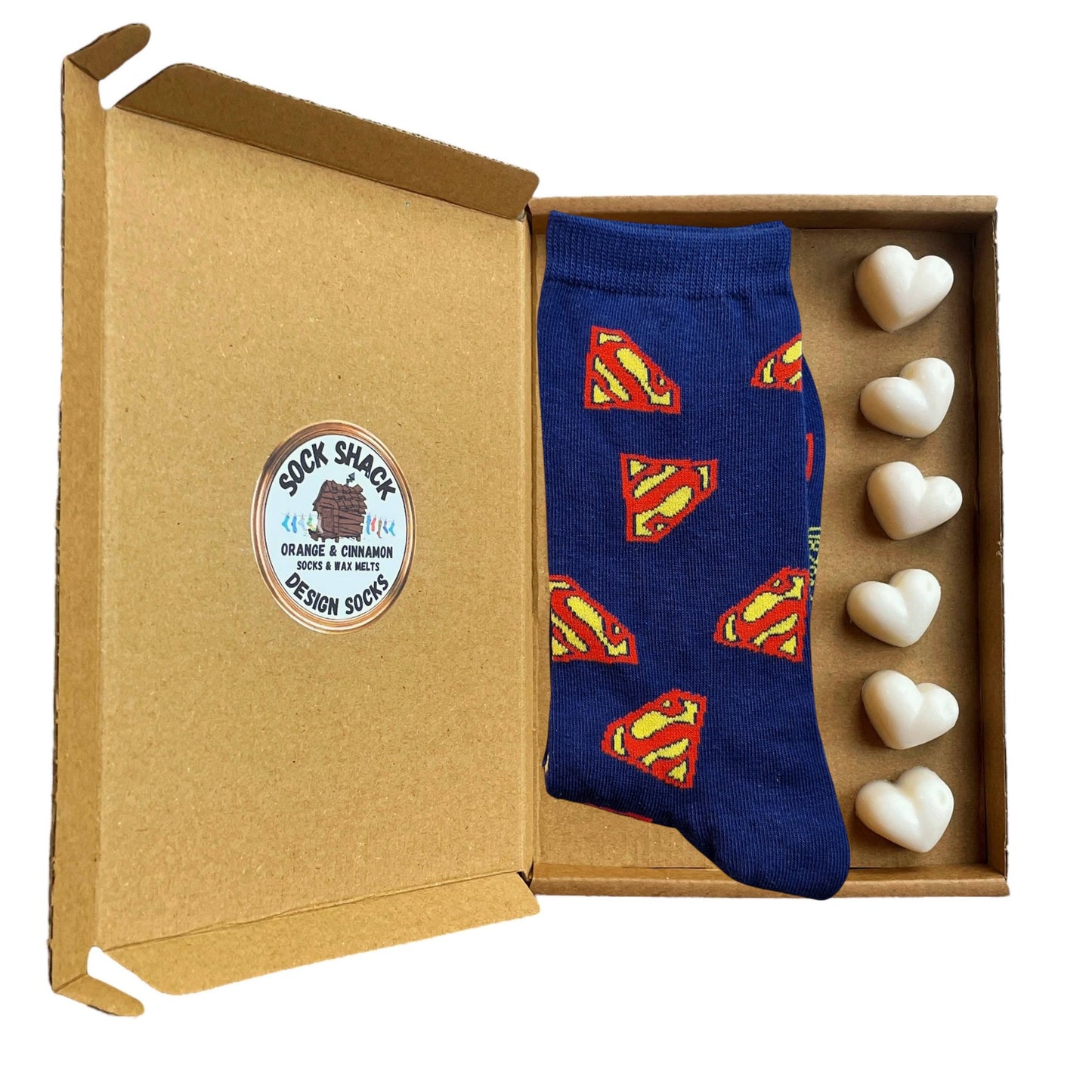 The Socks That Superman Would Wear Multi Shields Design Mens Wax Melts Gift Set