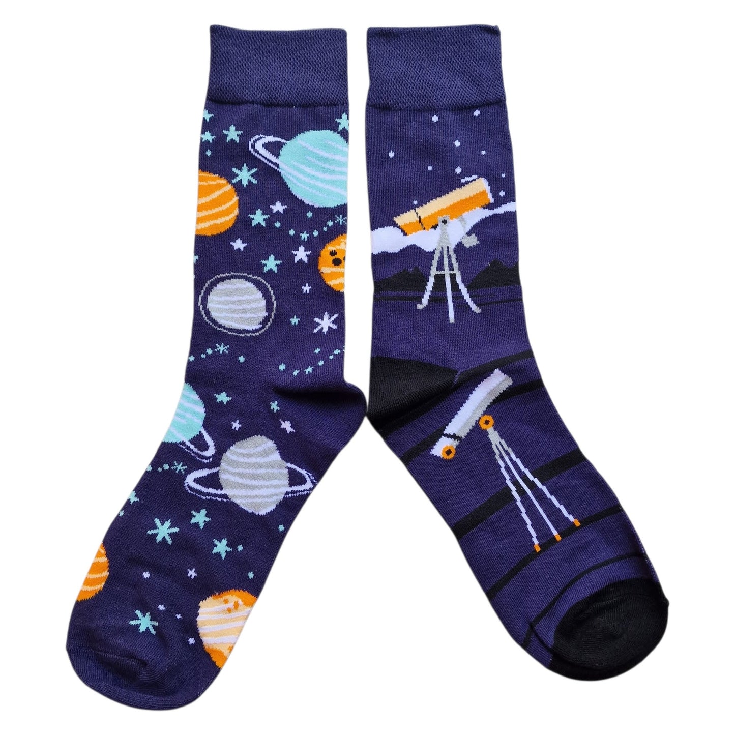 Astronomer Telescope Night Sky Saturn Jupiter Galaxy Mens Socks Wax Melts Gift