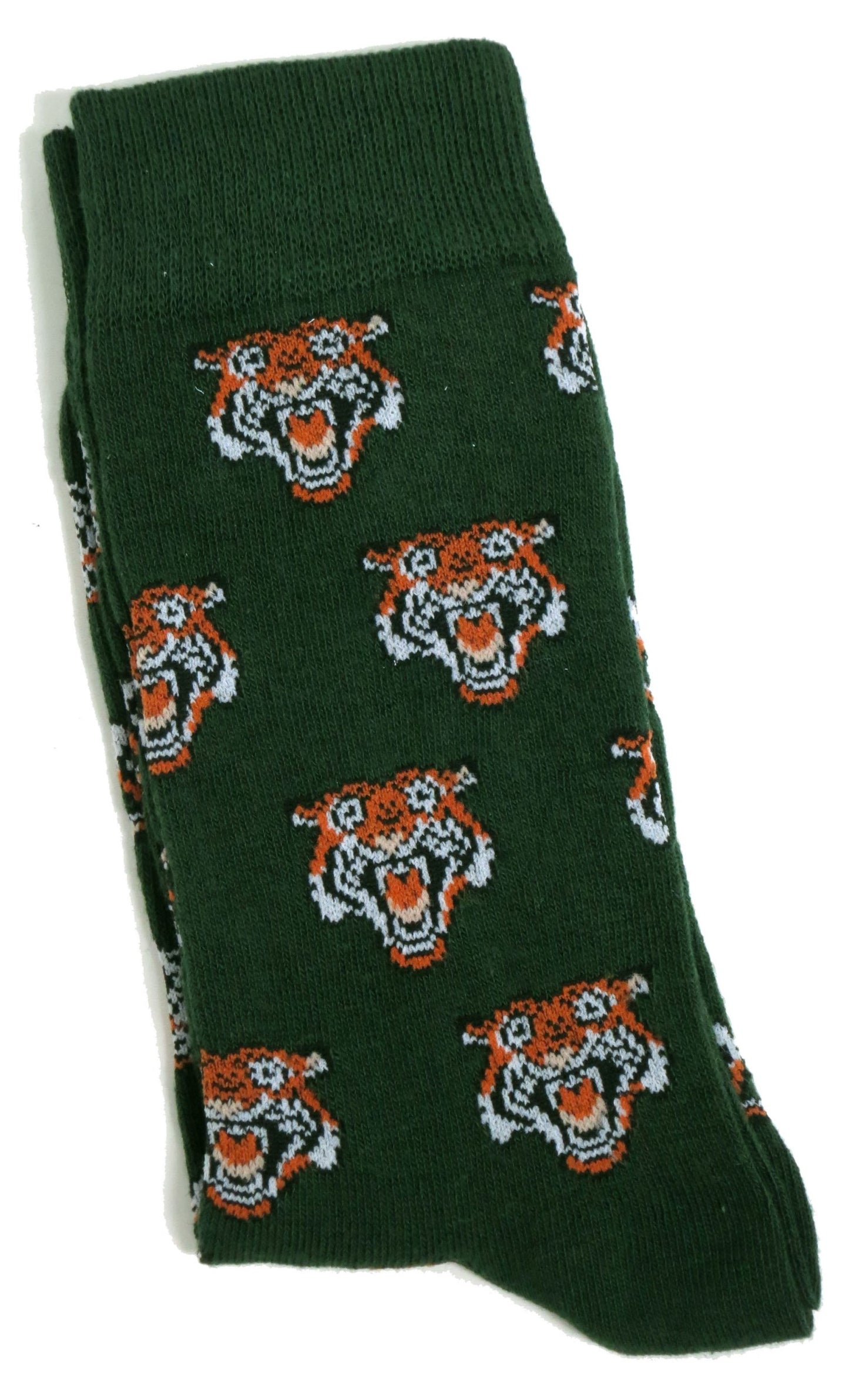 Indian Bengal Tiger Roaring Faces In The Green Jungle Mens Socks