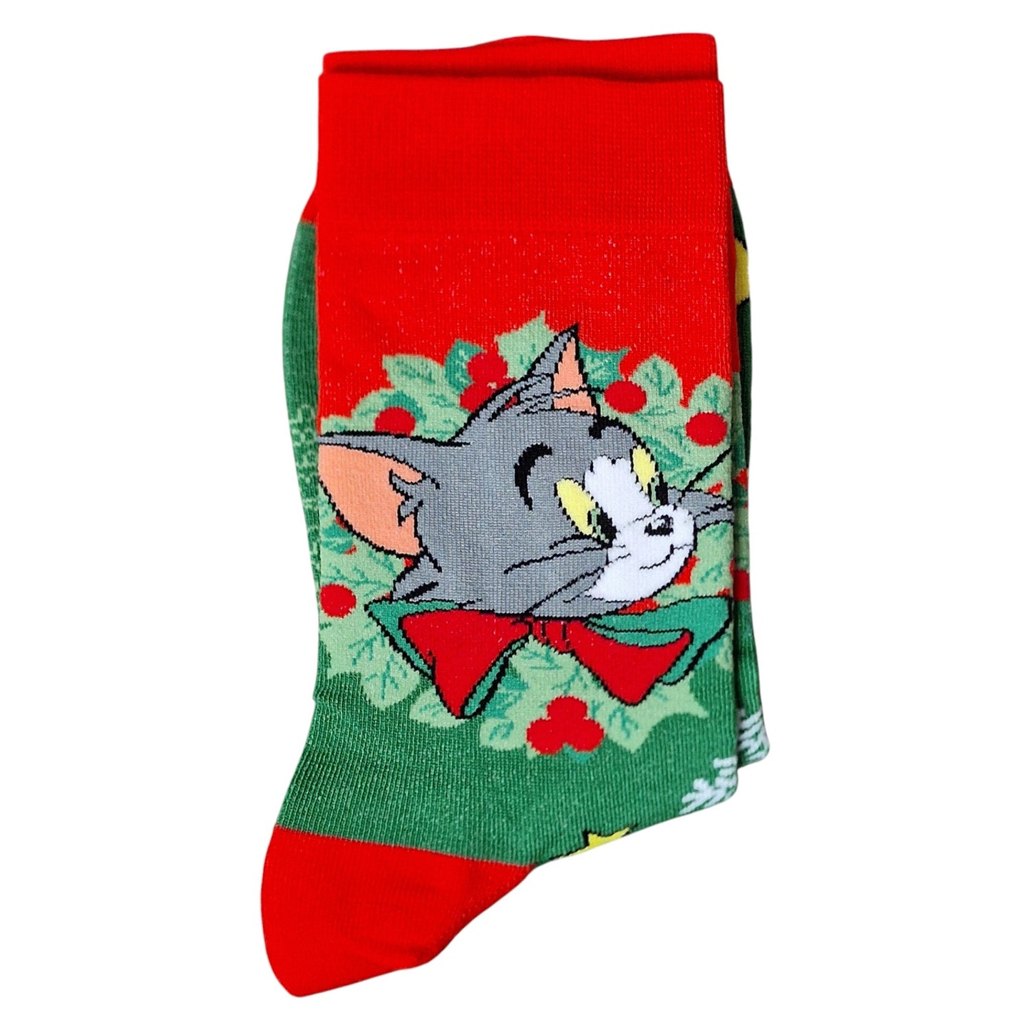 Tom & Jerry Cat & Mouse Trouble In Christmas Tree Ladies Red Socks & Wax Melts Gift Set