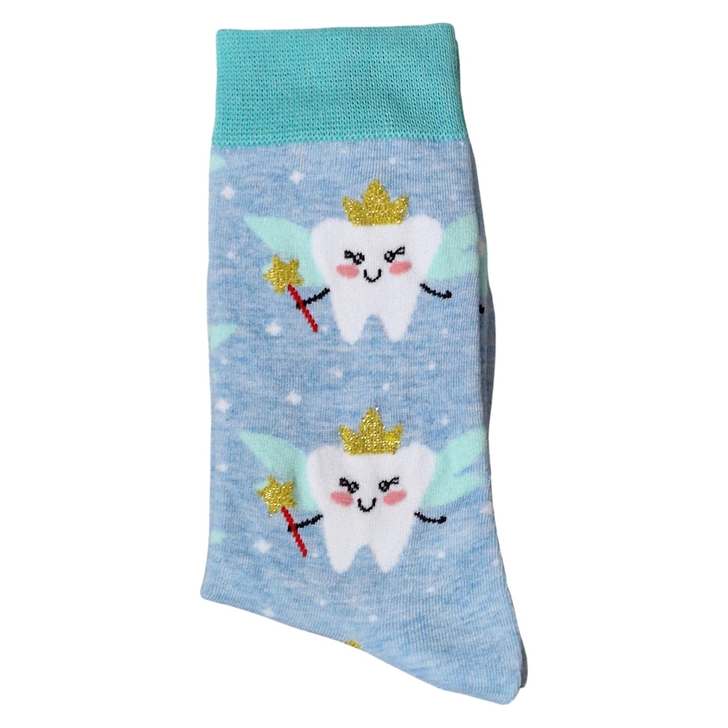 Tooth Fairy Ideal Dentist Gift Ladies Sparkling Pastel Blue Socks & Wax Melts Gift Set
