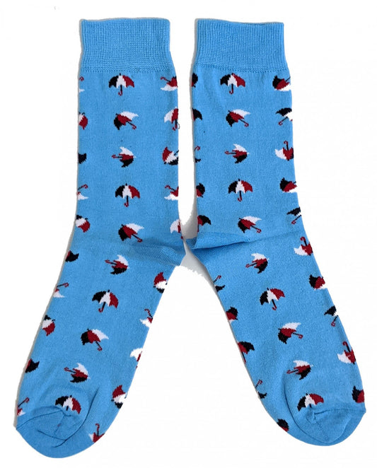 Herren Regenschirme Rot Weiß Blau Socken