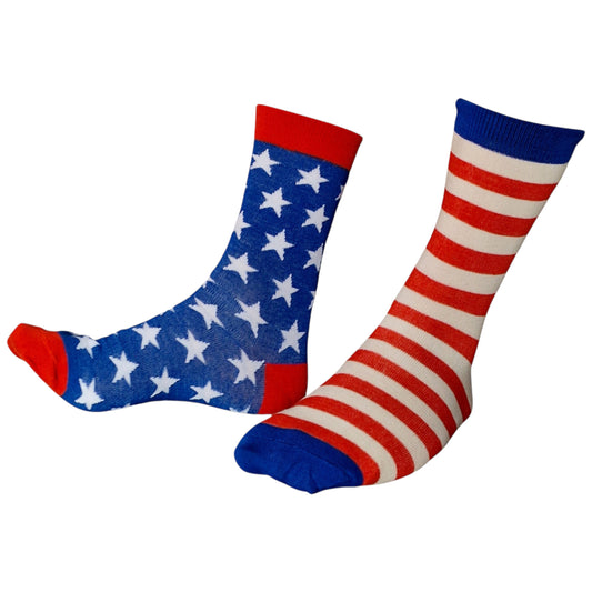 Pride Of The USA Stars And Stripes Flag Mens Odd Pair Of Sock Shack Socks