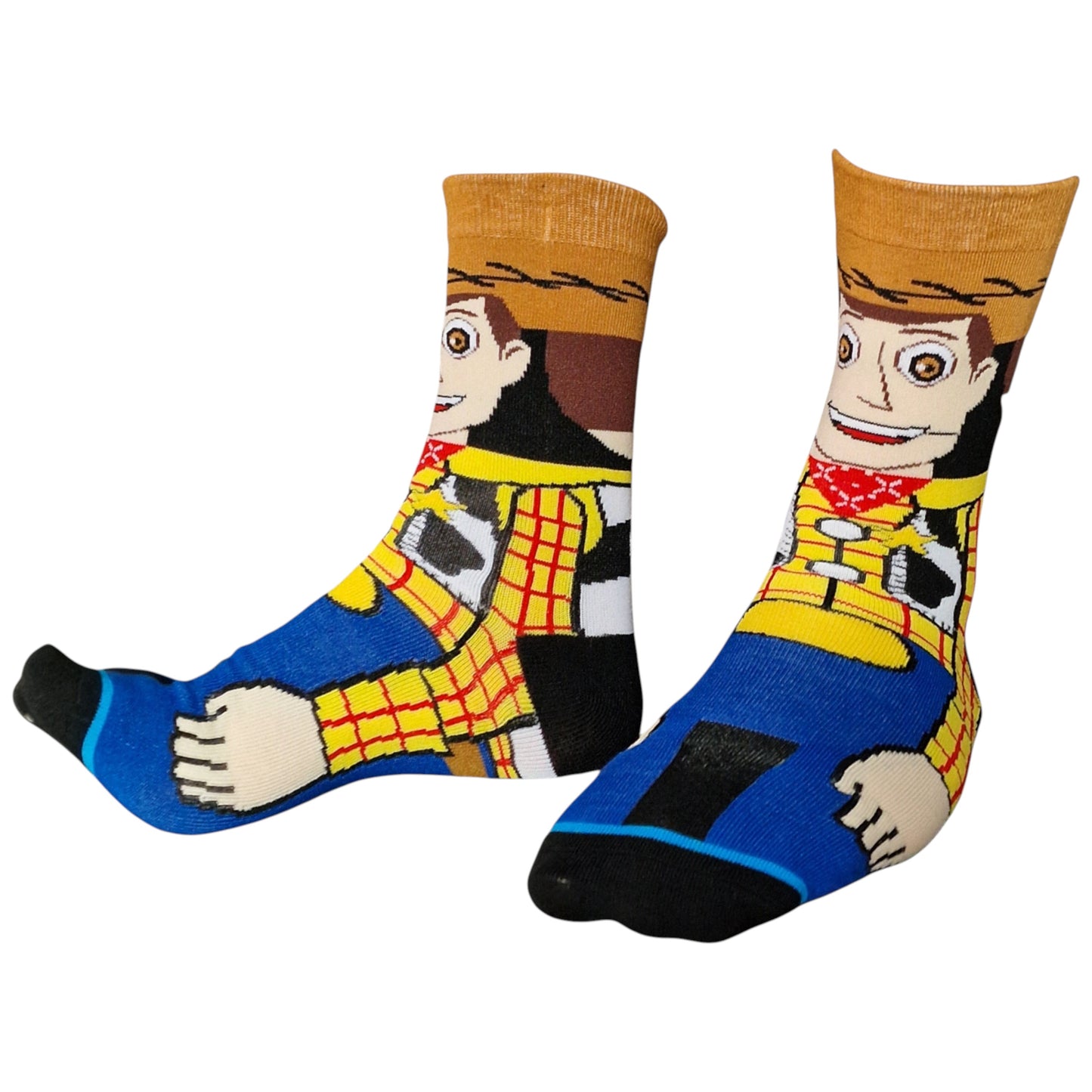 Toy Story Woody The Cowboy Sheriff On Your Foot Ladies Yellow Sock Shack Socks