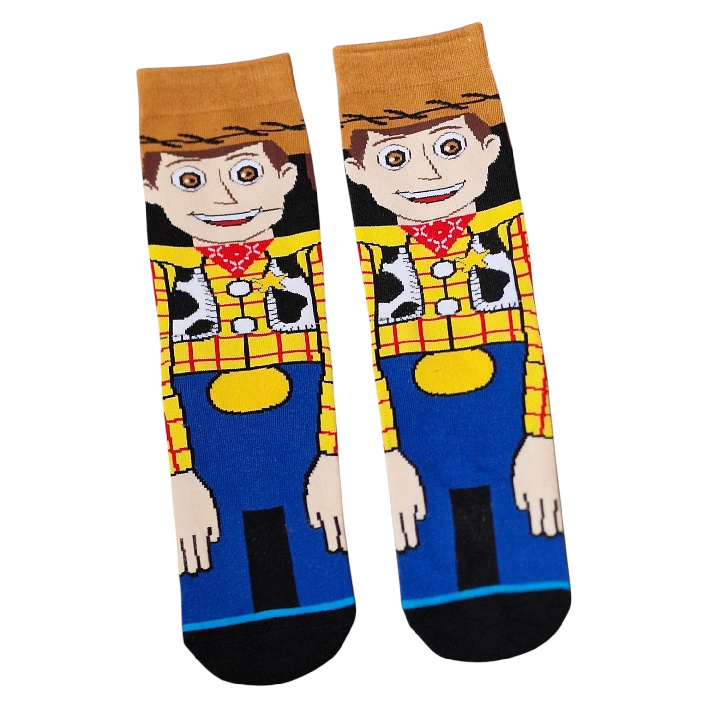 Toy Story Woody The Cowboy Sheriff On Your Foot Ladies Yellow Sock Shack Socks