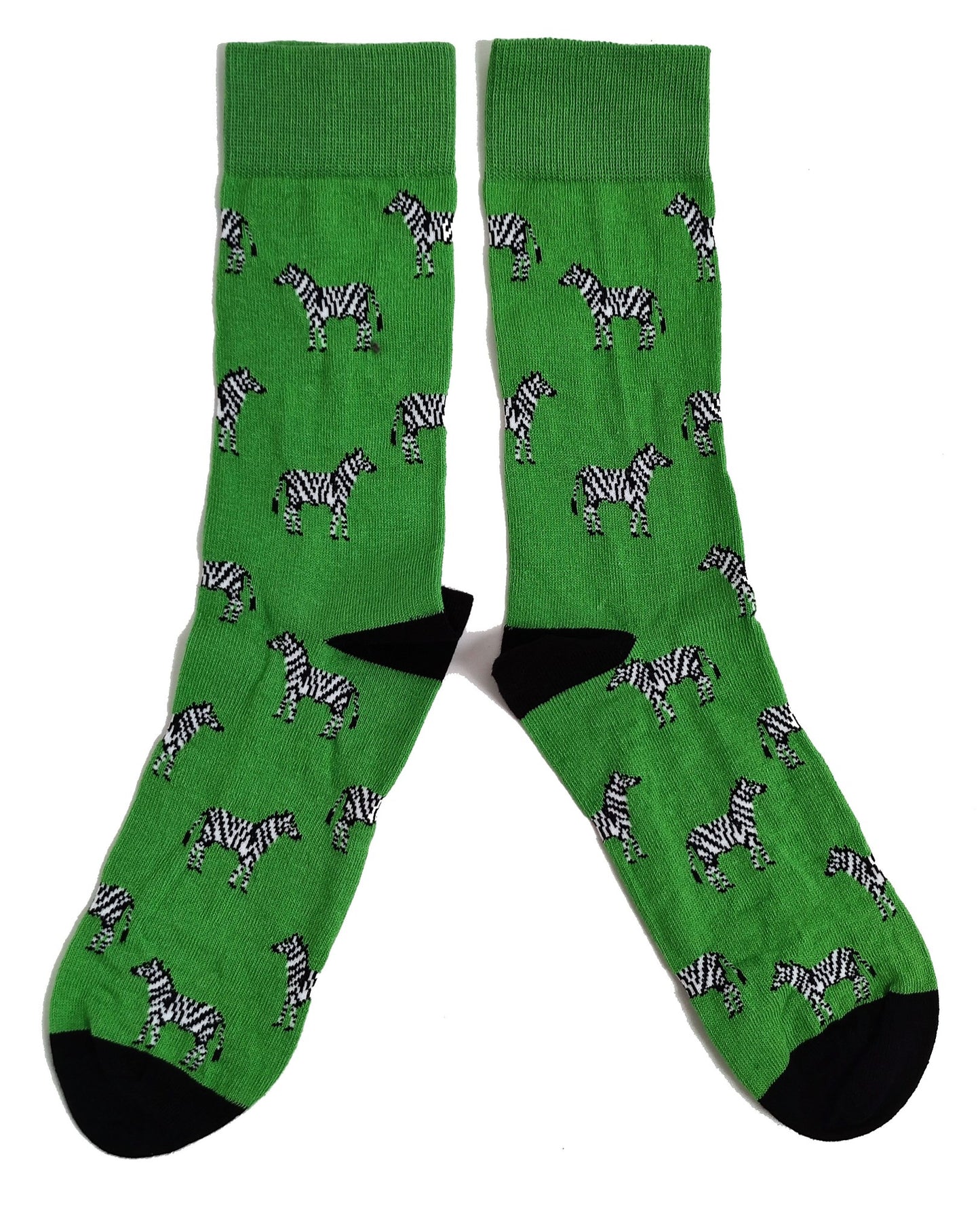 Dazzle Of Zebras Green Mens Socks